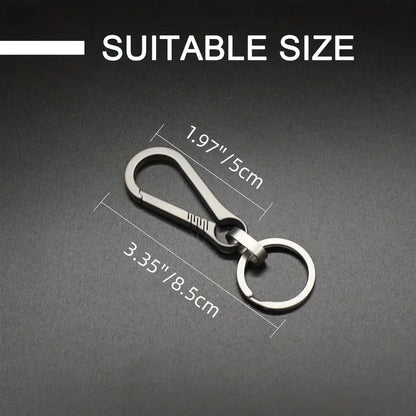 1PC Titanium Alloy Keychain Tiranium Buckle Key Ring Car Accessor Waist Hanging Chain Ring Buckles Opener EDC Outdoor Tool