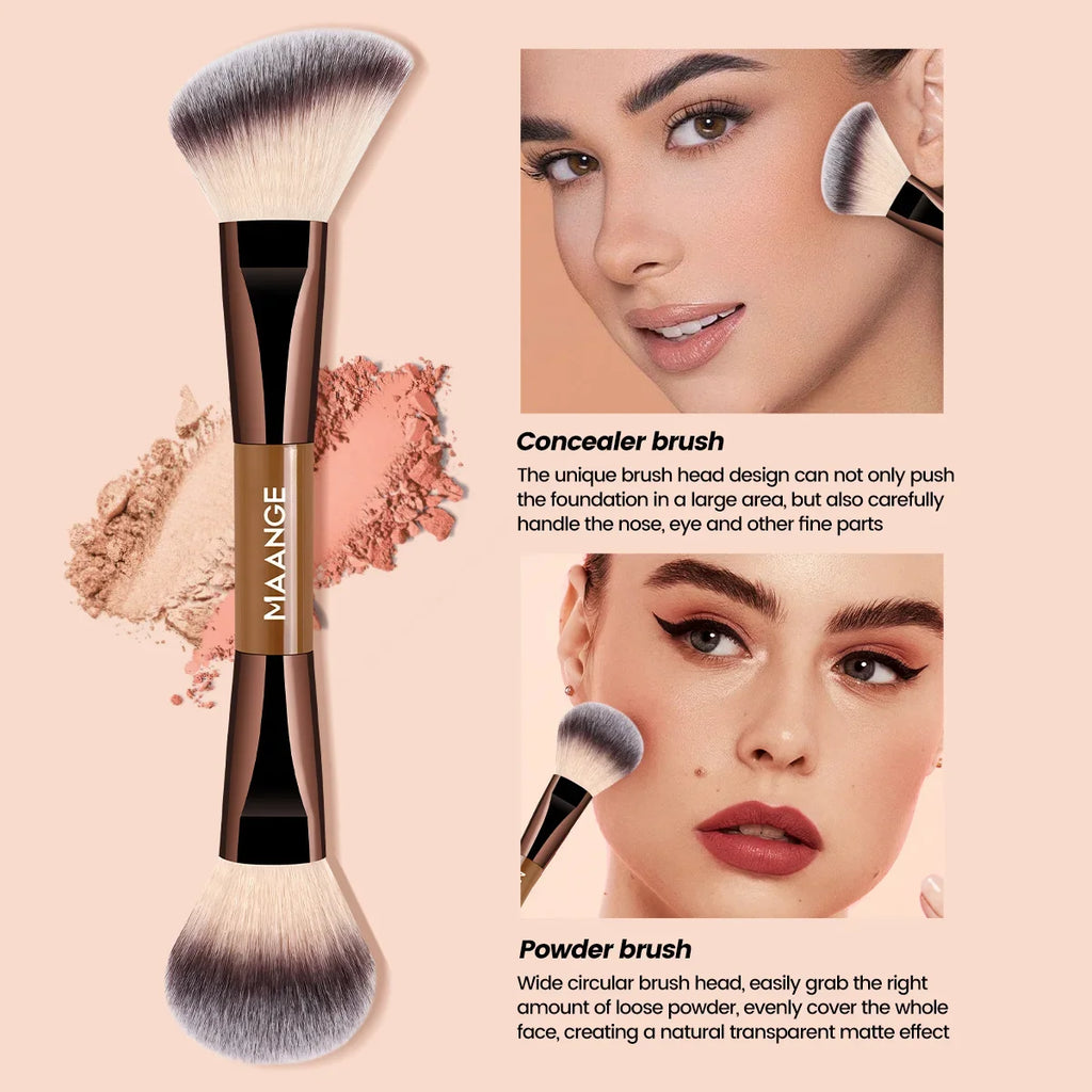 MAANGE 13pcs Makeup Brushes with Storage Bag Foundation Brush Powder Blusher Brush Eye Brush Multi-functional Makeup Brush Set