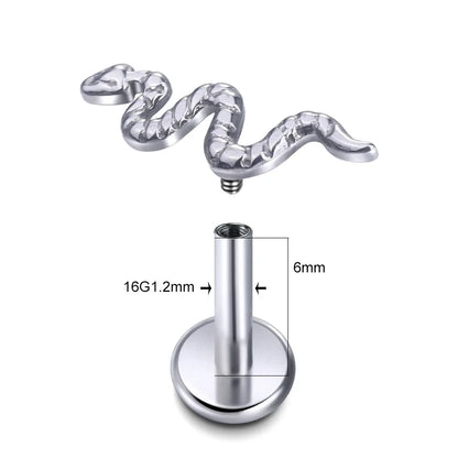 1Pc G23 Titanium Cartilage Stud Earrings for Women Lip Stud Labret Piercing Helix Daith Piercing Body Jewelry