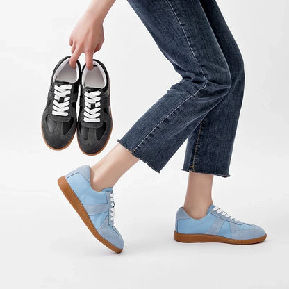 AIYUQI Women's Sneakers 2026 New Genuine Leather Ladies Moral Training Shoes Casual Spring Flat Shoes Women