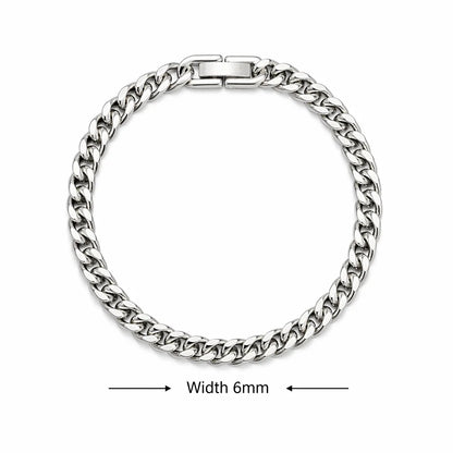 New Trendy Cuban Chain Men Bracelet Classic Stainless Steel 3/5/7/9mm Width Chain Bracelet For Men Women Jewelry Gift