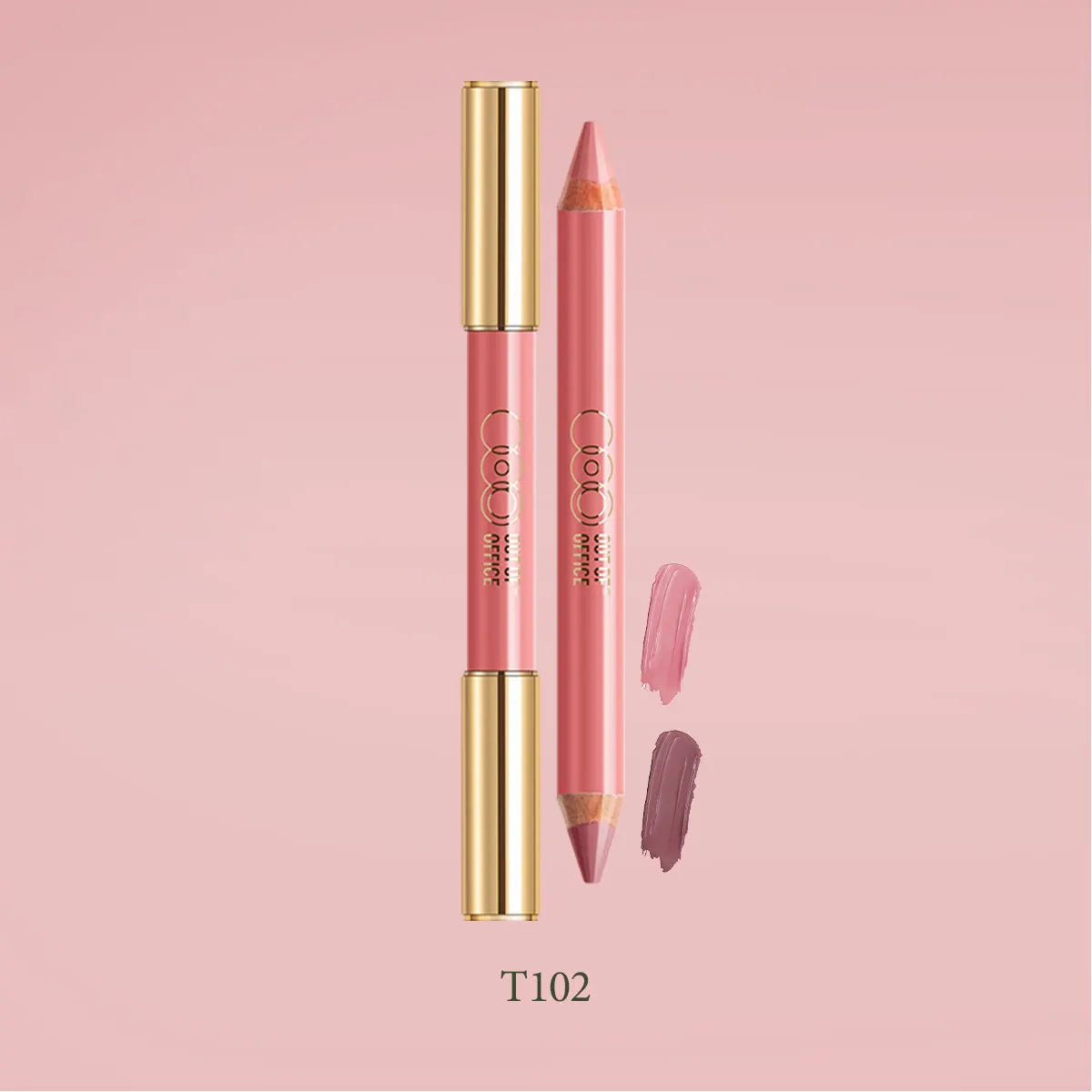 OUT OF OFFICE LUMEGLOW DUO PENCIL,Cheek&Multi-Use,Creamy Blendable,Buildable Color,Twist-Up Design,Luxury Makeup,Smooth Texture