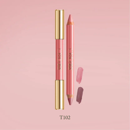 OUT OF OFFICE LUMEGLOW DUO PENCIL,Cheek&Multi-Use,Creamy Blendable,Buildable Color,Twist-Up Design,Luxury Makeup,Smooth Texture
