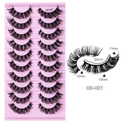 Fashion Russian Strip Lashes 2/5/10 Pairs 3D Mink Lashes Natural Eyelashes Dramatic False Eyelashes Wholesale Eyelash Extension