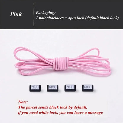 Fashion No Tie Shoelaces Elastic Laces Sneakers Flat Shoe Laces Without Ties Kids Adult Quick Shoelace One Size Fits All Shoes