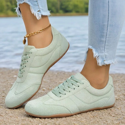 Women's Casual Flat-soled Non-slip Wear-resistant Sport Shoes Spring Autumn Round-toe Soft and Comfortable Women Single Shoes