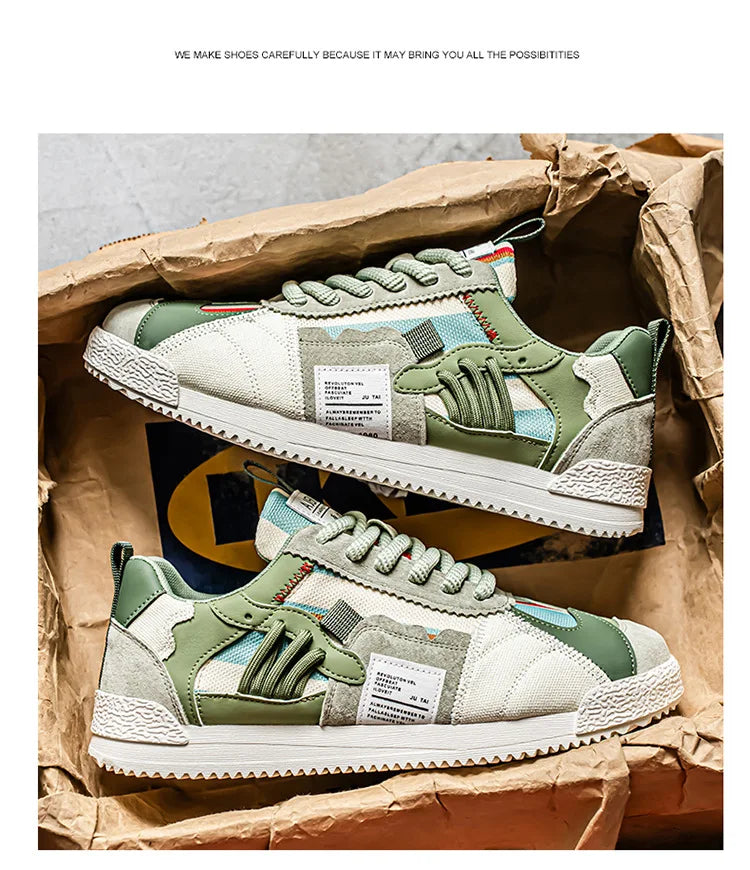 Large Size Men's White Sneakers Autumn Comfortable Non Slip Running Shoes Luxury Soft Sole Fashion Lace Up Outdoor Casual Shoes