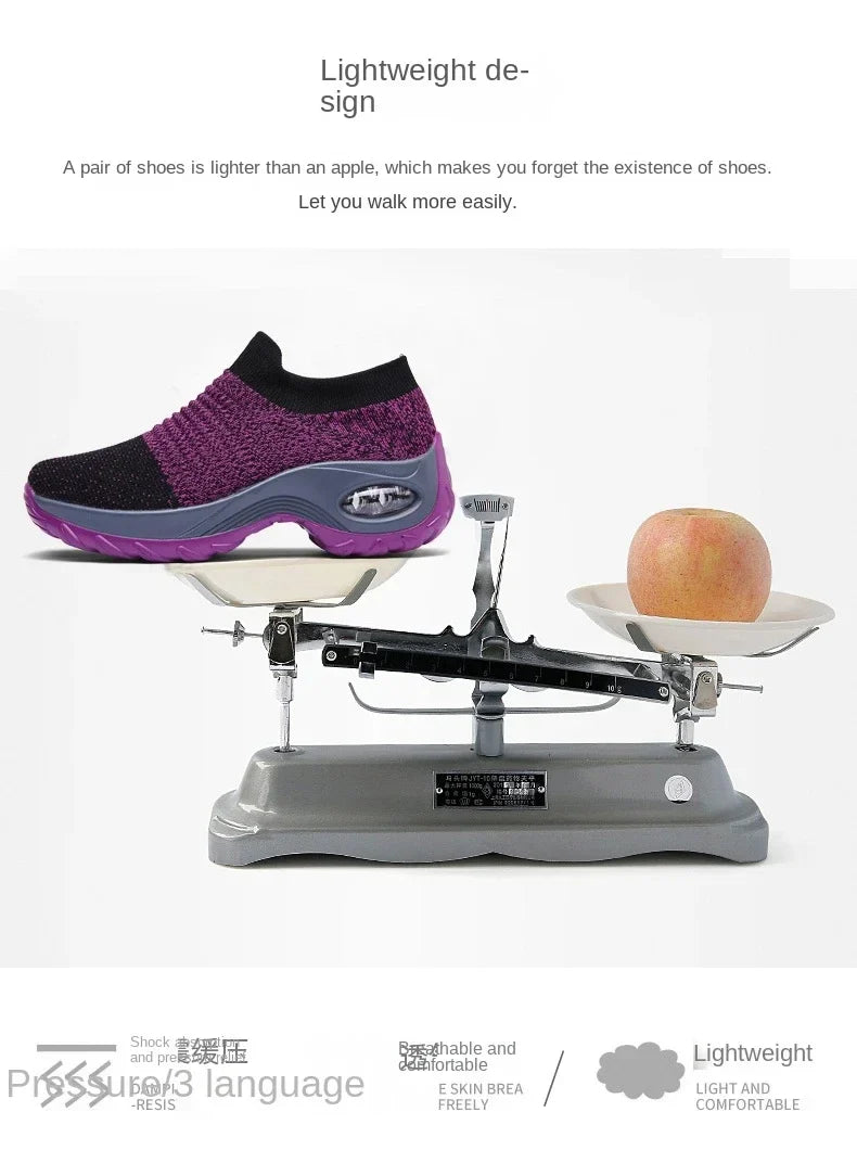 Women Sneakers Summer Fashion Black Sports Casual Shoes Breathable Mesh Lightweight Air Cushion Non-Slip Running Shoe Zapatillas