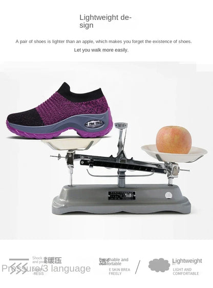Women Sneakers Summer Fashion Black Sports Casual Shoes Breathable Mesh Lightweight Air Cushion Non-Slip Running Shoe Zapatillas
