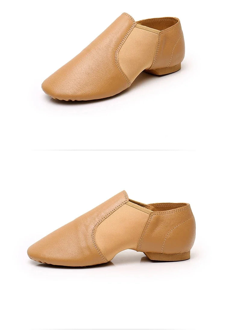 Genuine Leather Jazz Dance Shoes Children Shoes for Men and Women Salsa Dance  Neo Arch Slip on Jazz Shoes Ballet Belly