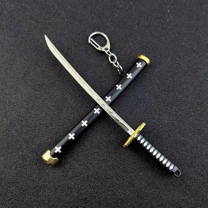 Mini Samurai Sword Keychain Anime Scabbard Key Ring Katana Buckle Key Chain for Men Women Cosplay Toy Jewelry Gift