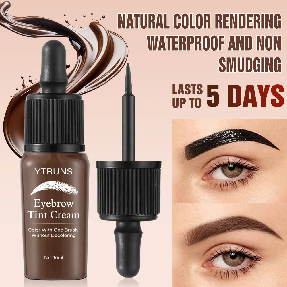 YTRUNS Peel Off Brow Tint, Long Lasting Eyebrow Dye Cream, Waterproof Sweatproof Smudge Proof Brow Makeup