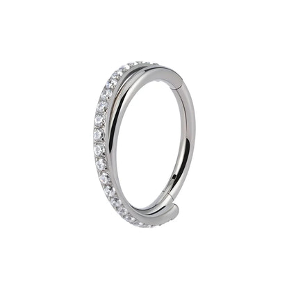 Right Grand Implant Grade Titanium Hinged Seamless Earrings Clicker Hoop Ring for Cartilage Helix Rook Septum Daith Tragus Conch