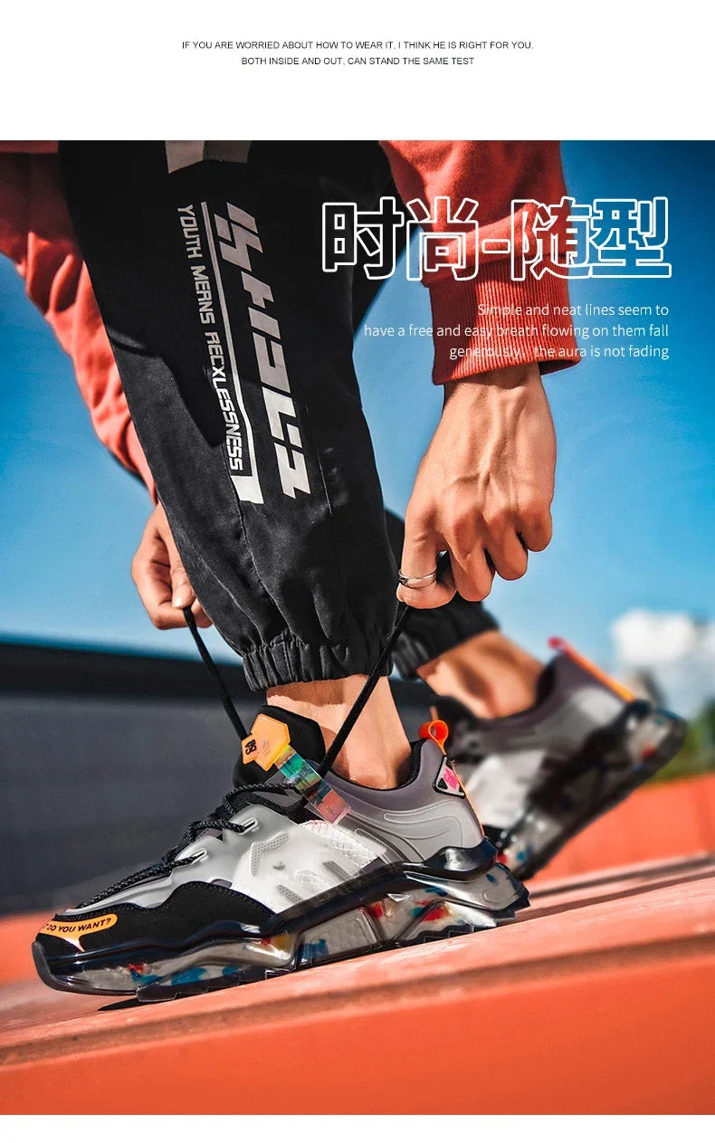 Luxury Men's Breathable Running Sneakers Casual Trainer Fashion Loafers Race Tenis Shoes for Male