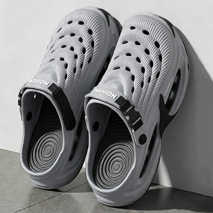 Fashion Hollow Out Thick Bottom Sports Sandals Men Eva Soft Sole Summer Clogs Sandals Men Non Slip Outdoor Driving Beach Sandles