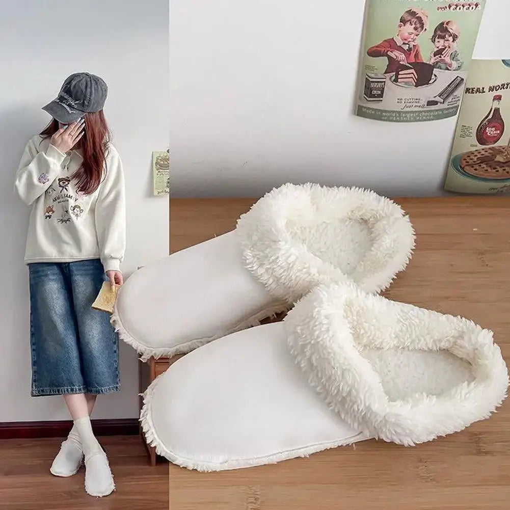 Autumn Winter Plush Liner Warm Hole Shoes With Detachable Thicken Soft Shoe Cover Fashion Versatile Slippers Lining Accessories