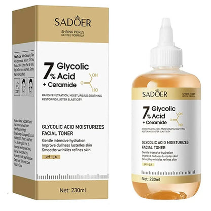 Toner SADOER Glycolic Acid Soothing Moisturizing Serum Improves Dirty and Dry Skin Fine Lines