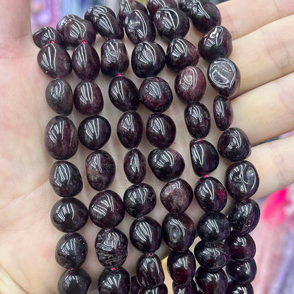 Natural Crystal Garnet Conformal Stone Irregular Faceted Loose For Jewelry Making DIY Necklace Bracelet 15''6-8mm 8-10mm