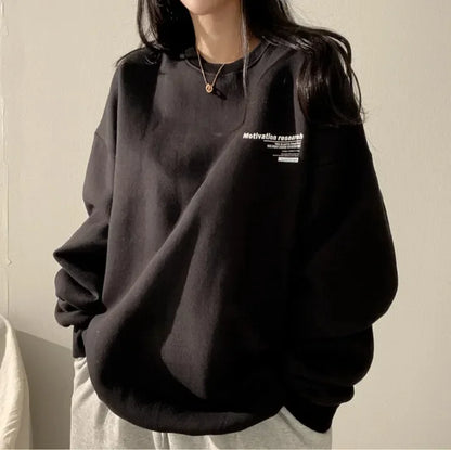 Women Sweatshirts Oversized Spring Hoodie Long Sleeve Casual Letter Print Loose Pullovers Harajuku Sweatshirt Female