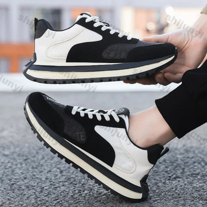 Men Shoes 2025 Spring Autumn New Fashion Comfortable Height Increase Casual Running Shoes Breathable Non Slip Platform Sneakers