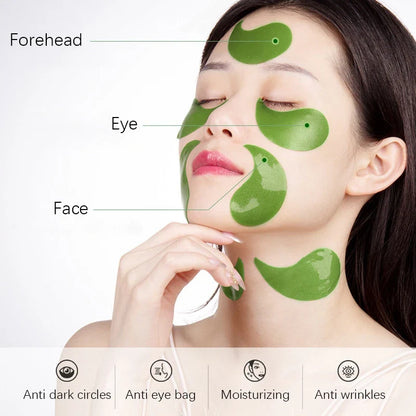 120pcs BIOAQUA  Gold Crystal Collagen Eye Mask Anti Dark Circles Anti-Wrinkles Seaweed Moisturizing Eye Patches Eyes Skin Care