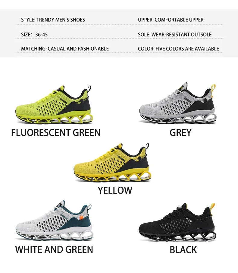 Casual Sneakers Mens Shock-absorb Running Shoes Lightweight Breathable Sports Shoes for Men 2026 New Trendy Gym Trainers for Man