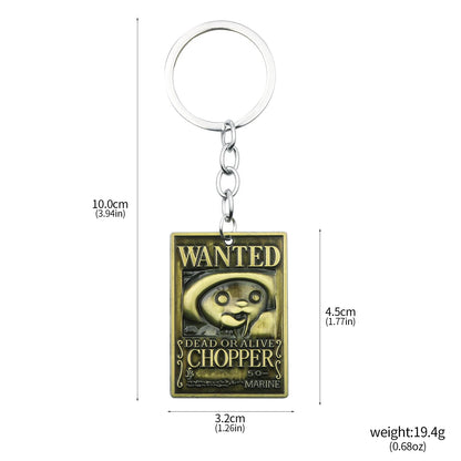 One Piece Luffy Straw Hat Keychain Rotatable Zoro Skull Metal Pendant Role-Playing Decorative Accessories Fan Jewelry Gift