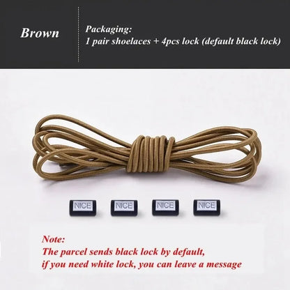 Fashion No Tie Shoelaces Elastic Laces Sneakers Flat Shoe Laces Without Ties Kids Adult Quick Shoelace One Size Fits All Shoes