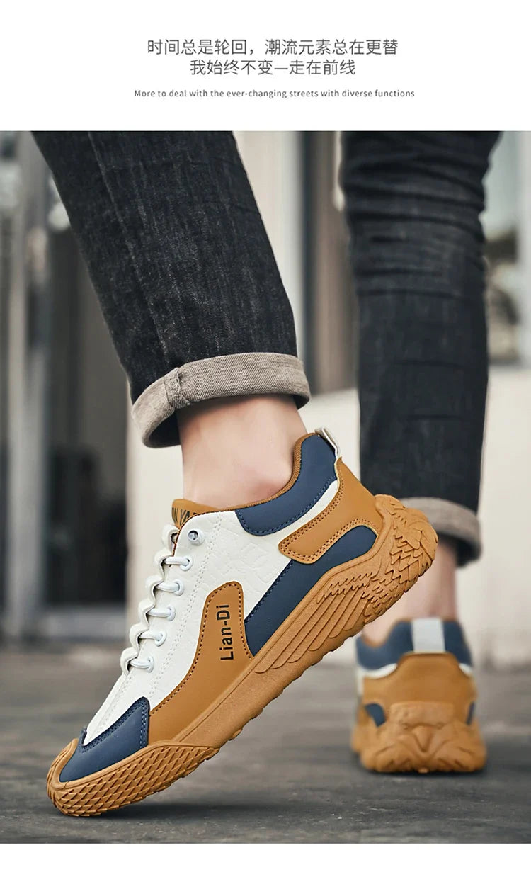 Spring and Autumn Fashion Elastic Band Sneakers for Men, Versatile Trendy Casual Shoes, Student Running Shoes, Soft-Soled Lightweight Men's Shoes
