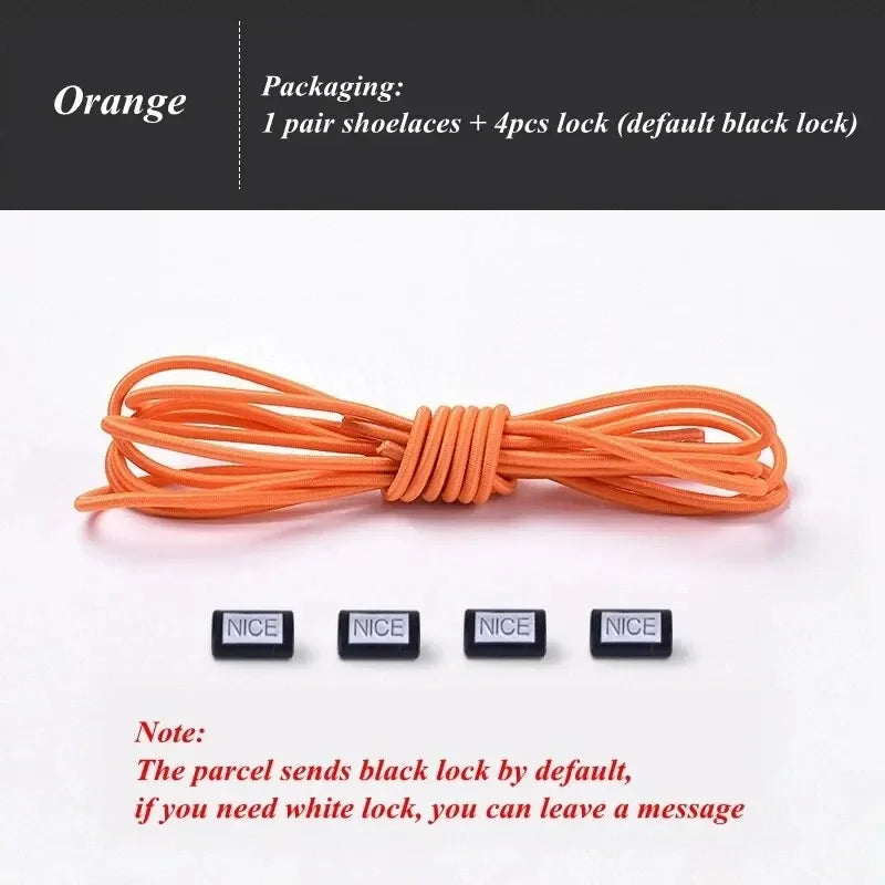 Fashion No Tie Shoelaces Elastic Laces Sneakers Flat Shoe Laces Without Ties Kids Adult Quick Shoelace One Size Fits All Shoes