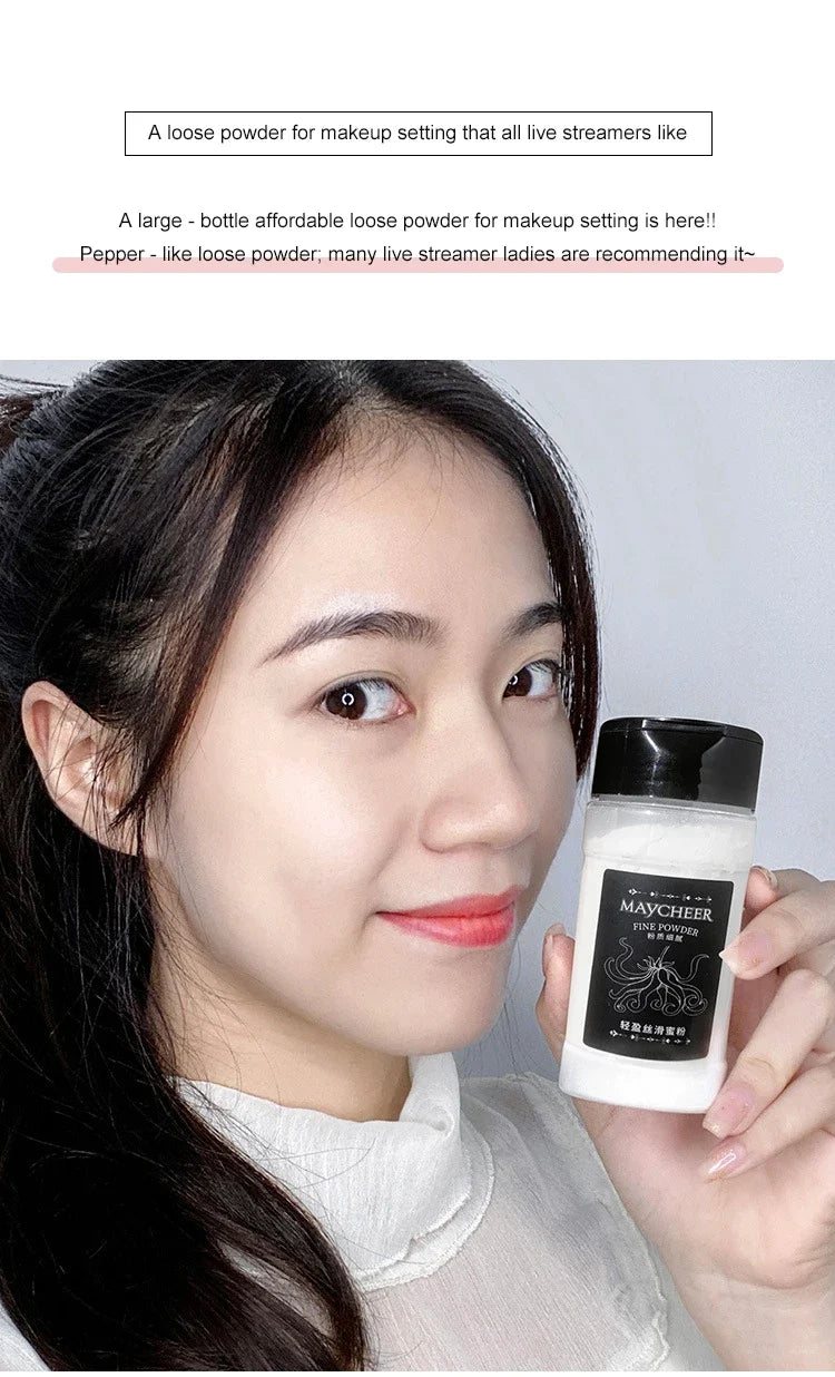 Oil Control Loose Powder Can Reduce Pores and Fine Lines, With a Long-lasting Matte Effect and Natural Facial Makeup Powder