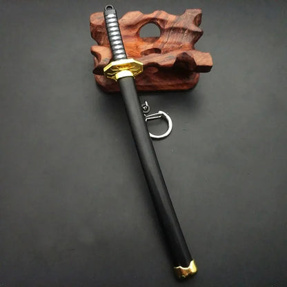 Mini Samurai Sword Keychain Anime Scabbard Key Ring Katana Buckle Key Chain for Men Women Cosplay Toy Jewelry Gift