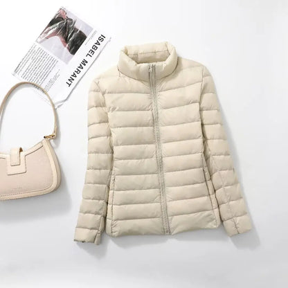 Women Spring Jacket Fashion Short Ultra Lightweight Packable Puffer Coats 15 Colors Female Down Warm Korean Slim Fit Parkas 5XL