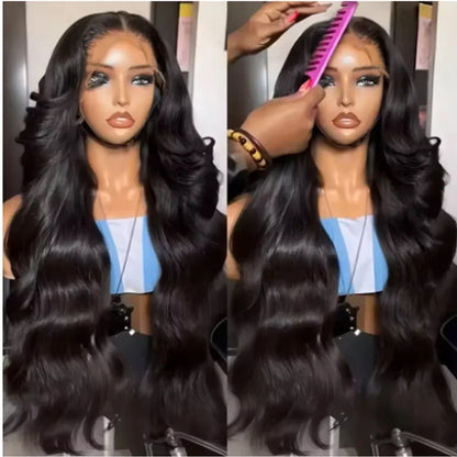 13x6 Body Wave Lace frontal Wig  Human Hair Pre Plucked Glueless 13X4 Brazilian Body Wave HD Transparent Lace Wigs For Women