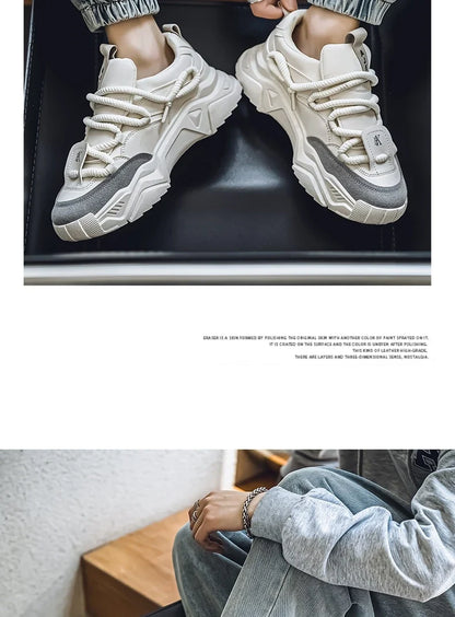 New Men's Casual Sneakers 2025 Spring Fashion Versatile Low-Top Skateboard Shoes for Men Suitable for Outdoor Sports