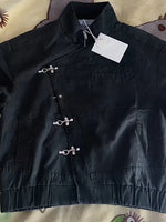 2026 Single Breasted Buckle Zipper Design Versatile Jacket Lady Trendy Elegant Tops Spring Loose Casual Stand Collar Street Coat