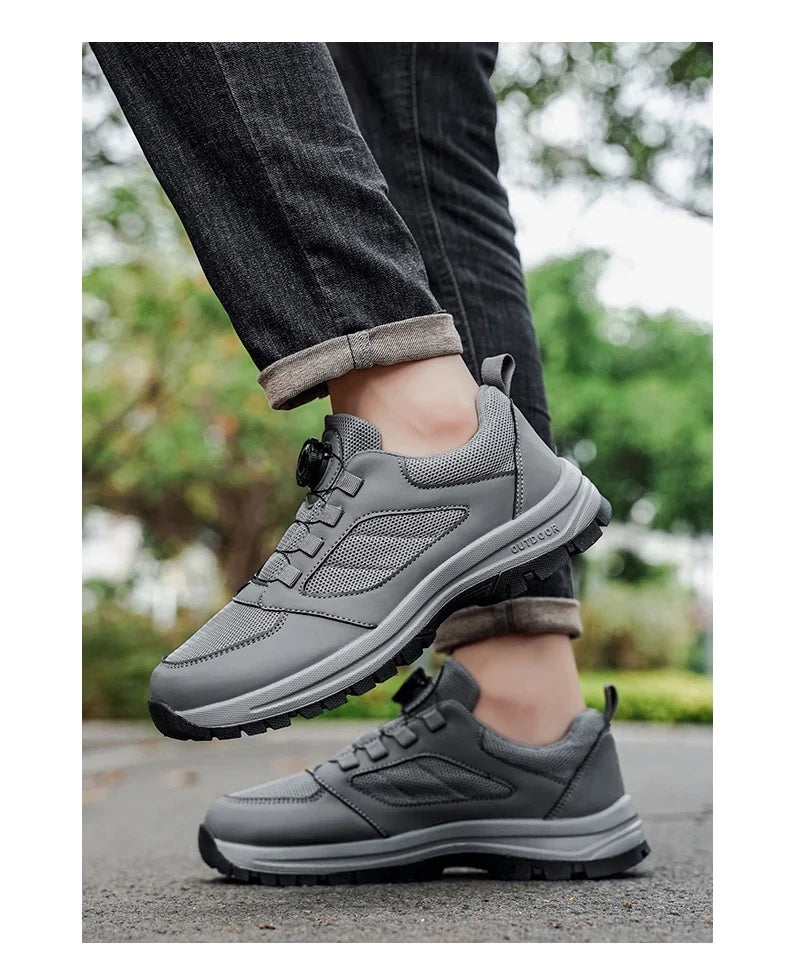 Men'S Spring And Autumn Sports Shoes Rotating Buckle Comfortable And Non Slip Hiking Sports Shoes Plus Size Men'S Shoes 39-48