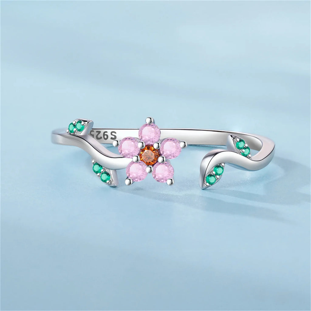 Original 925 Sterling Silver Open Ring Exquisite Panda Dolphin Adjustable Ring Original Daily Fine Jewelry Women Birthday Gifts