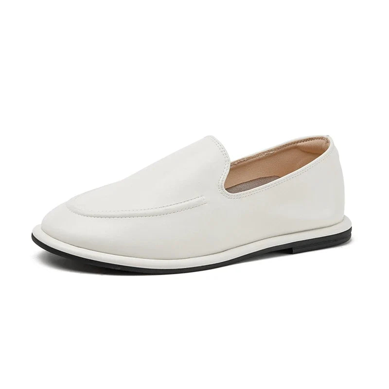 AIYUQI Loafers Women 2026 New Spring Round Toe One Foot Slip-on Shoes Women Genuine Leather Soft Flats Shoes Women