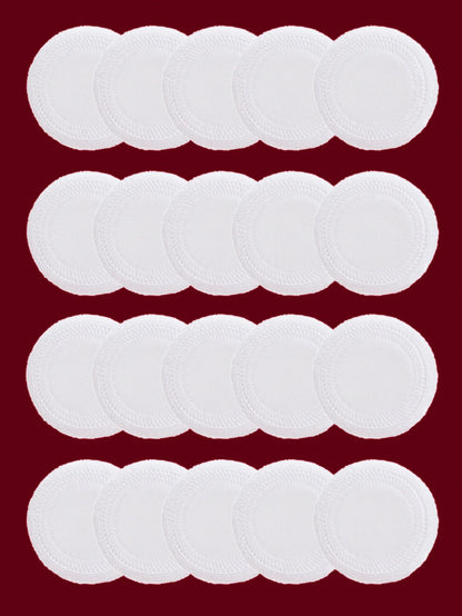 2-5-10-20Pcs Portable and Practical High-Grade White Round Powder Puff for Base and Fixing Makeup