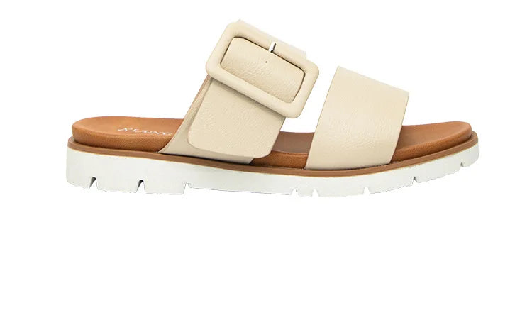 Adjustable Square Buckle Women Slide Sandals Two Strap Platform Slippers Low Heel Soft Sole Summer Open Toe Walking Casual Shoes