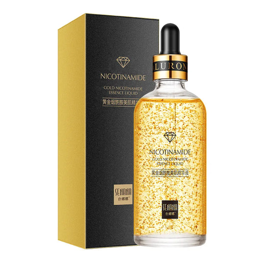 100ml 24k Gold Nicotinamide Facial Essence Hydrating and Moisturizing and Preventing Dryness Skin Hyaluronic Acid Face Serum