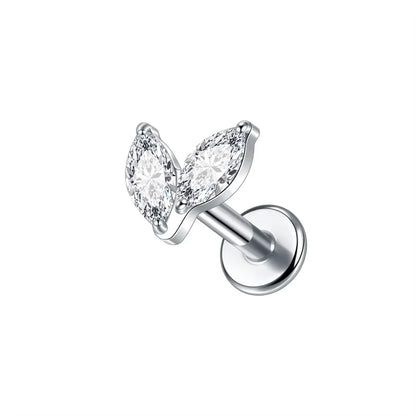 1Pc G23 Titanium Cartilage Stud Earrings for Women Lip Stud Labret Piercing Helix Daith Piercing Body Jewelry