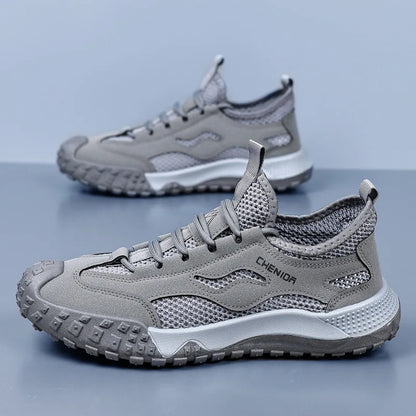 Oulylan Men's Summer Breathable Hollow Mesh Wading Shoes 2026 Outdoor Hiking Climbing Non-Slip Sport Sneakers Size 39-44