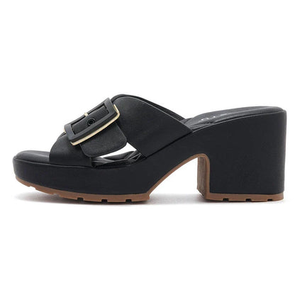 New 2025 Spring Summer Thick-Soled Sandals For Women Casual And Comfortable Large-Size Metal Buckle Slippers Casual Versatile