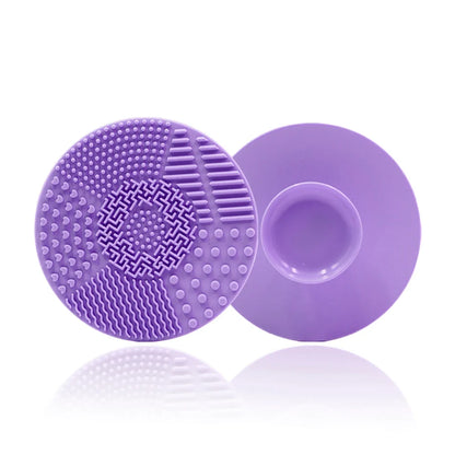 Silicone Makeup Brush Cleaner Folding Powder Puff Cleaning Bowl Eyeshadow Brushes Washing Soft Mat Beauty Tools Scrubber Box