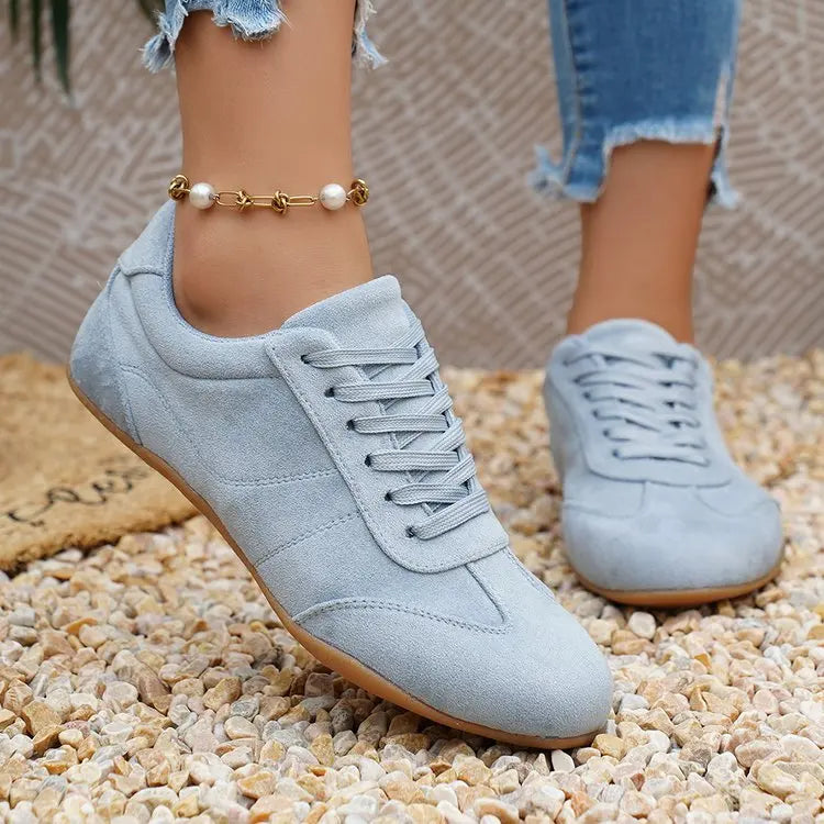 Women's Casual Flat-soled Non-slip Wear-resistant Sport Shoes Spring Autumn Round-toe Soft and Comfortable Women Single Shoes