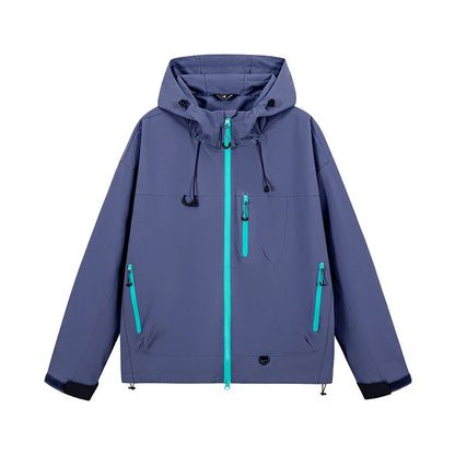Autumn Sports Jacket Waterproof Windproof Jacket Men Women Outdoor Sports Hiking Running Mountaineering Hooded Casual Sport Coat