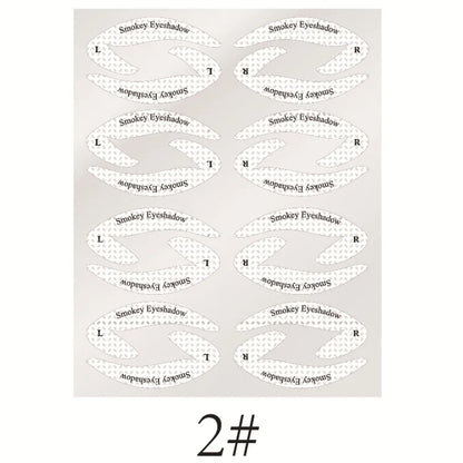 4 Sheets Quick Stencils Eyeliner Eye Makeup Shaping Auxiliary Stickers Eyeshadow Eyebrows Styling Drawing Template Guide Card