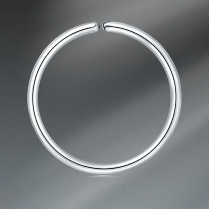 1pc Stainless Steel Nose Septum Clicker 20G 16G Flower Cubic Zirconia Decorated Piercing Nose Ring, Suitable For Daily Wear